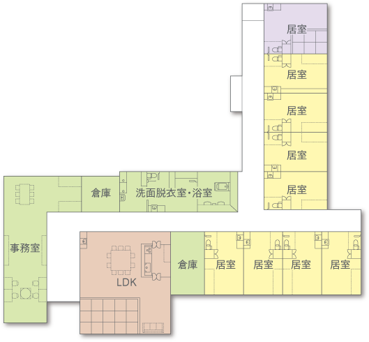 悠心彩・中西平面図